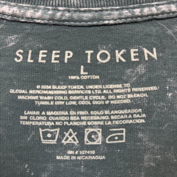 Sleep Token Take Me Back to Eden Rock Band Mineral Wash T-Shirt Size Large - Picture 4 of 4